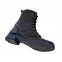 Ghete dama casual, din piele naturala, fermoar, imblanite, Negru ROV217N
